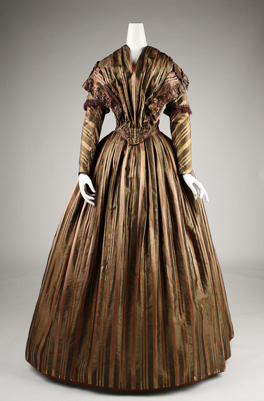 1842 - French Dress; Silk - Fashion History