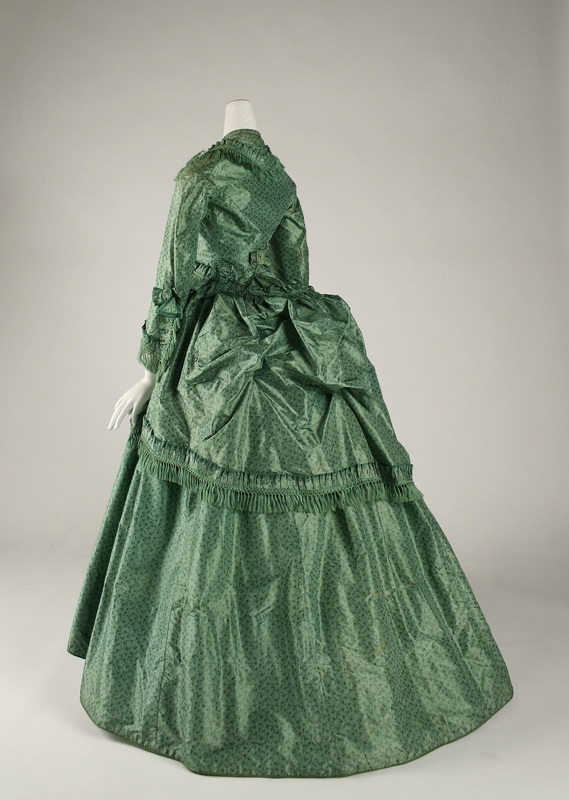 1870 - British Dress; Silk - Fashion History